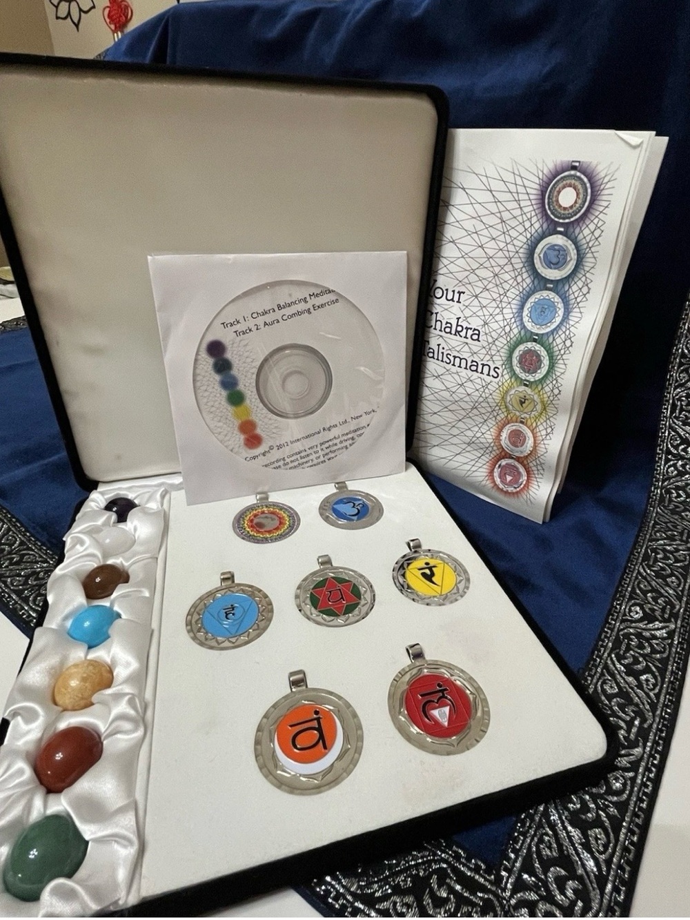 7 Chakra Talisman Pendant Set Gemstones Meditation CD Book Complete Kit